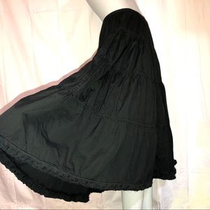Vivien Ramsay Dirndl Tiered Black Skirt S